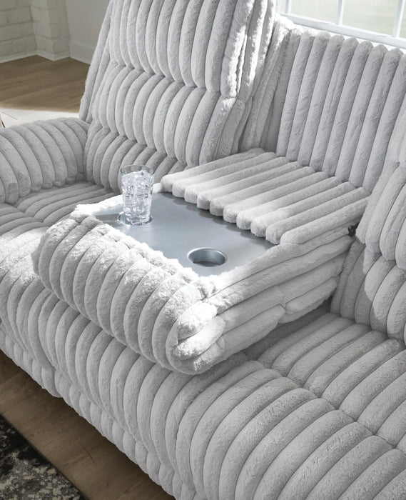 Technique Power Reclining Sofa with Drop Down Table