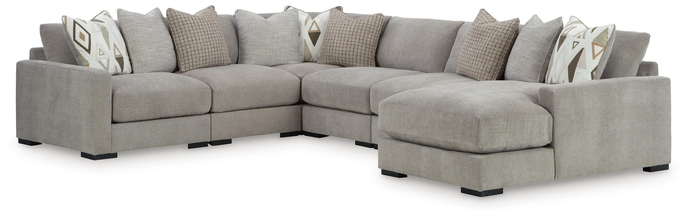 Aslan Court Sectional with Chaise - Clarks Hardware - Iowa