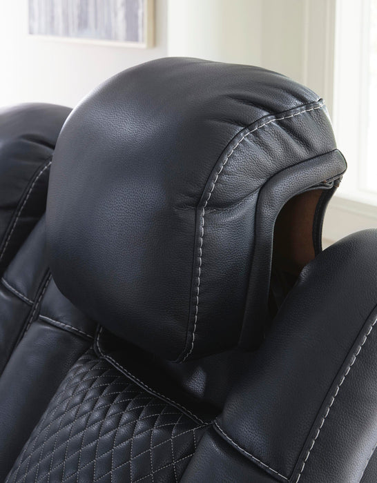 Fyne-Dyme Power Reclining Loveseat with Console - Clarks Hardware - Iowa