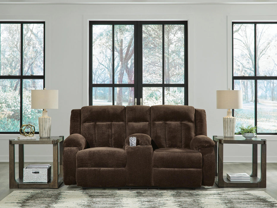 Greely Bend Power Reclining Loveseat with Console