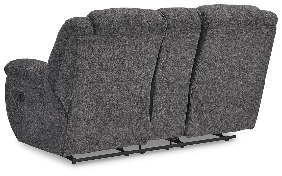 Foreside Reclining Loveseat with Console - Clarks Hardware - Iowa