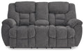 Foreside Reclining Loveseat with Console - Clarks Hardware - Iowa