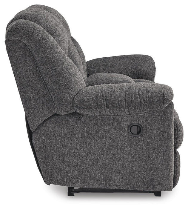 Foreside Reclining Loveseat with Console - Clarks Hardware - Iowa