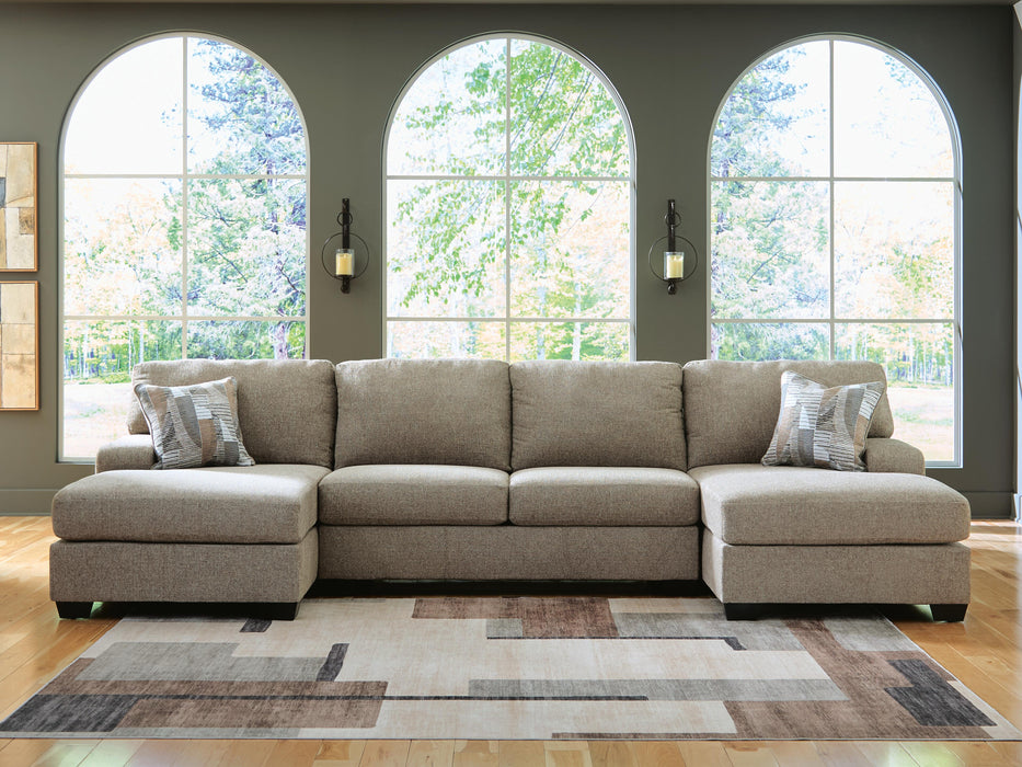 Newellen Sectional with Double Chaise - Clarks Hardware - Iowa