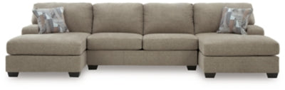 Newellen Sectional with Double Chaise - Clarks Hardware - Iowa