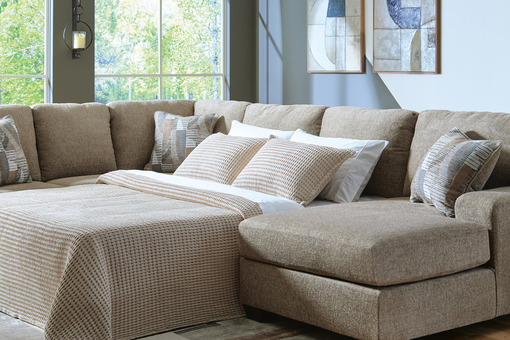 Newellen Sleeper Sectional with Chaise - Clarks Hardware - Iowa