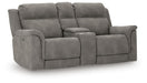 Next-Gen DuraPella Power Reclining Loveseat with Console - Clarks Hardware - Iowa