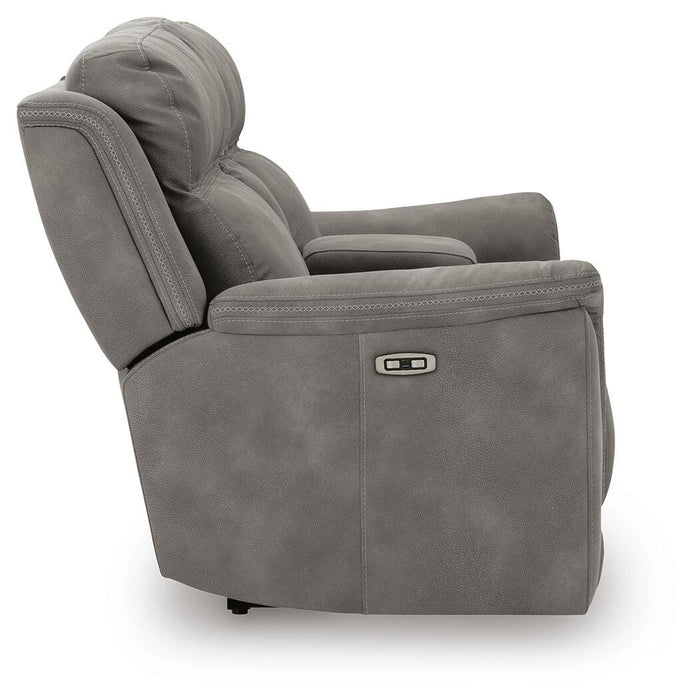 Next-Gen DuraPella Power Reclining Loveseat with Console - Clarks Hardware - Iowa