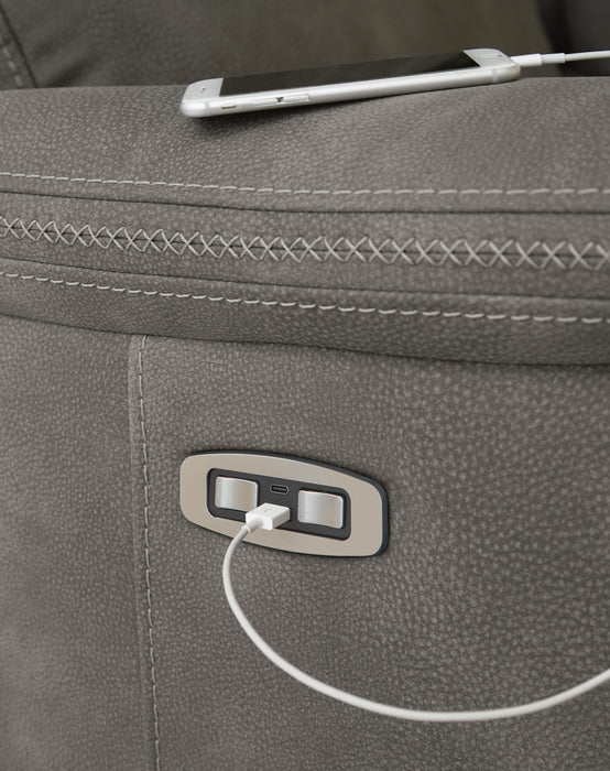Next-Gen DuraPella Power Reclining Loveseat with Console - Clarks Hardware - Iowa