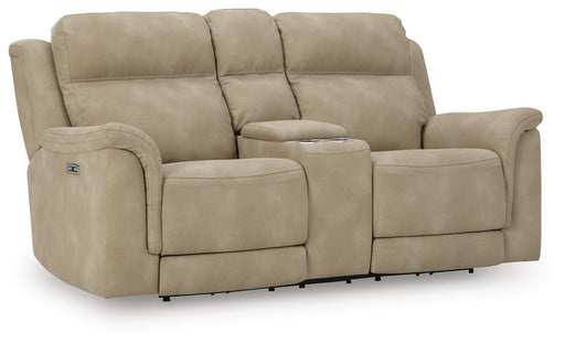 Next-Gen DuraPella Power Reclining Loveseat with Console - Clarks Hardware - Iowa