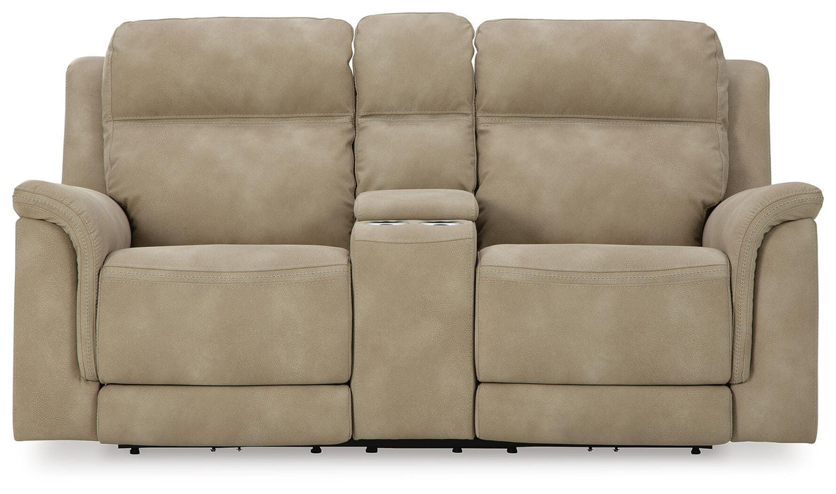 Next-Gen DuraPella Power Reclining Loveseat with Console - Clarks Hardware - Iowa