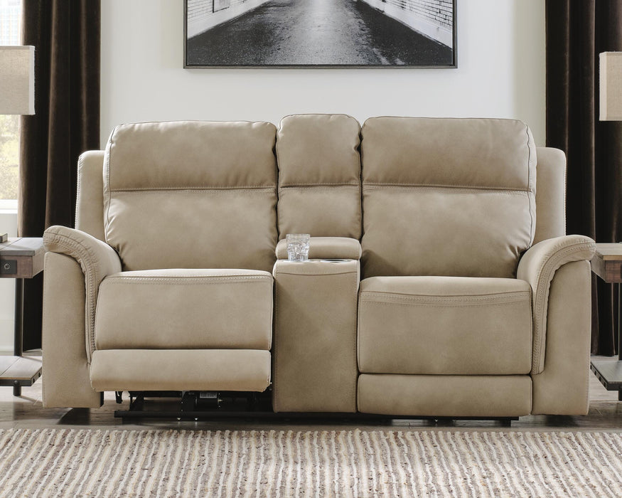 Next-Gen DuraPella Power Reclining Loveseat with Console - Clarks Hardware - Iowa
