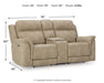 Next-Gen DuraPella Power Reclining Loveseat with Console - Clarks Hardware - Iowa