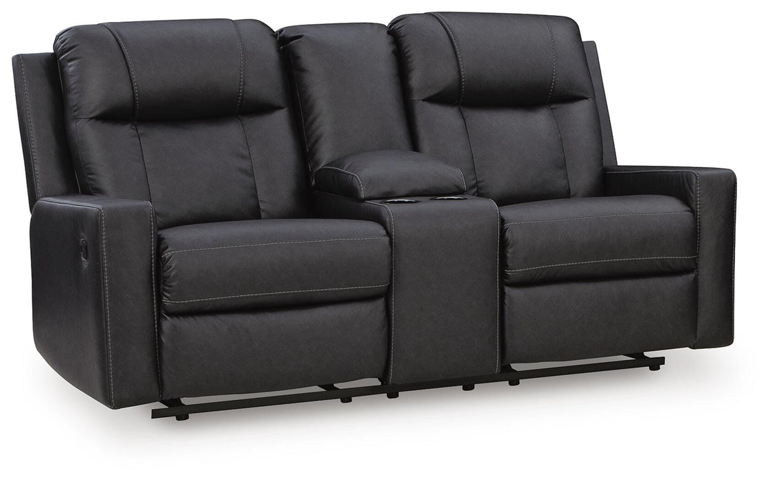 Mackmenville Reclining Loveseat with Console - Clarks Hardware - Iowa