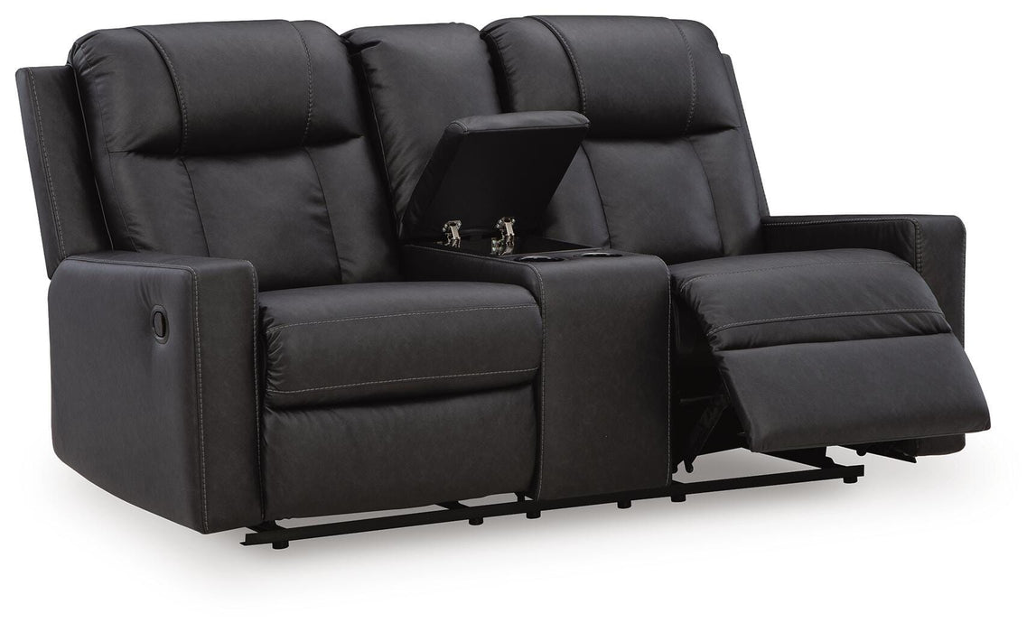Mackmenville Reclining Loveseat with Console - Clarks Hardware - Iowa