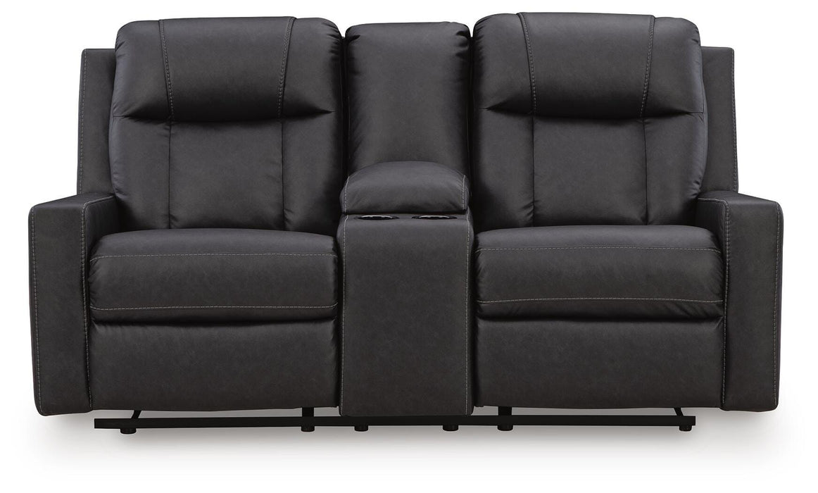 Mackmenville Reclining Loveseat with Console - Clarks Hardware - Iowa