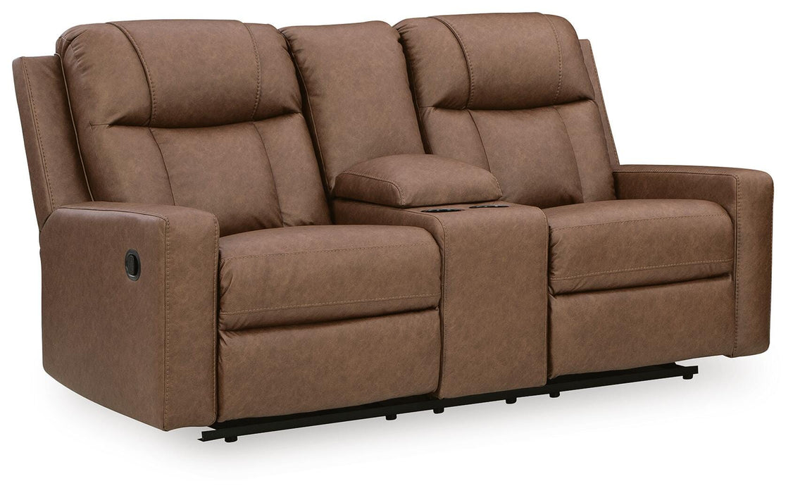Mackmenville Reclining Loveseat with Console - Clarks Hardware - Iowa