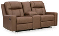Mackmenville Reclining Loveseat with Console - Clarks Hardware - Iowa