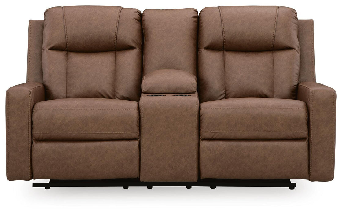 Mackmenville Reclining Loveseat with Console - Clarks Hardware - Iowa