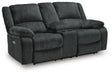 Draycoll Power Reclining Loveseat with Console - Clarks Hardware - Iowa