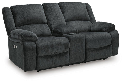 Draycoll Power Reclining Loveseat with Console - Clarks Hardware - Iowa