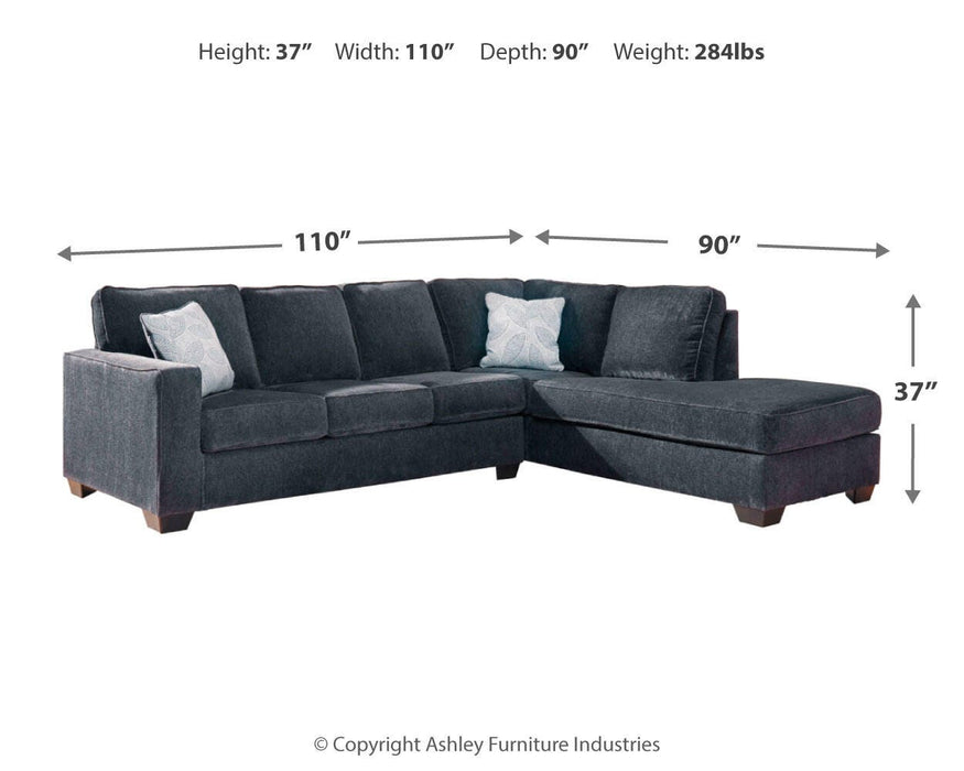 Altari Sleeper Sectional with Chaise - Clarks Hardware - Iowa