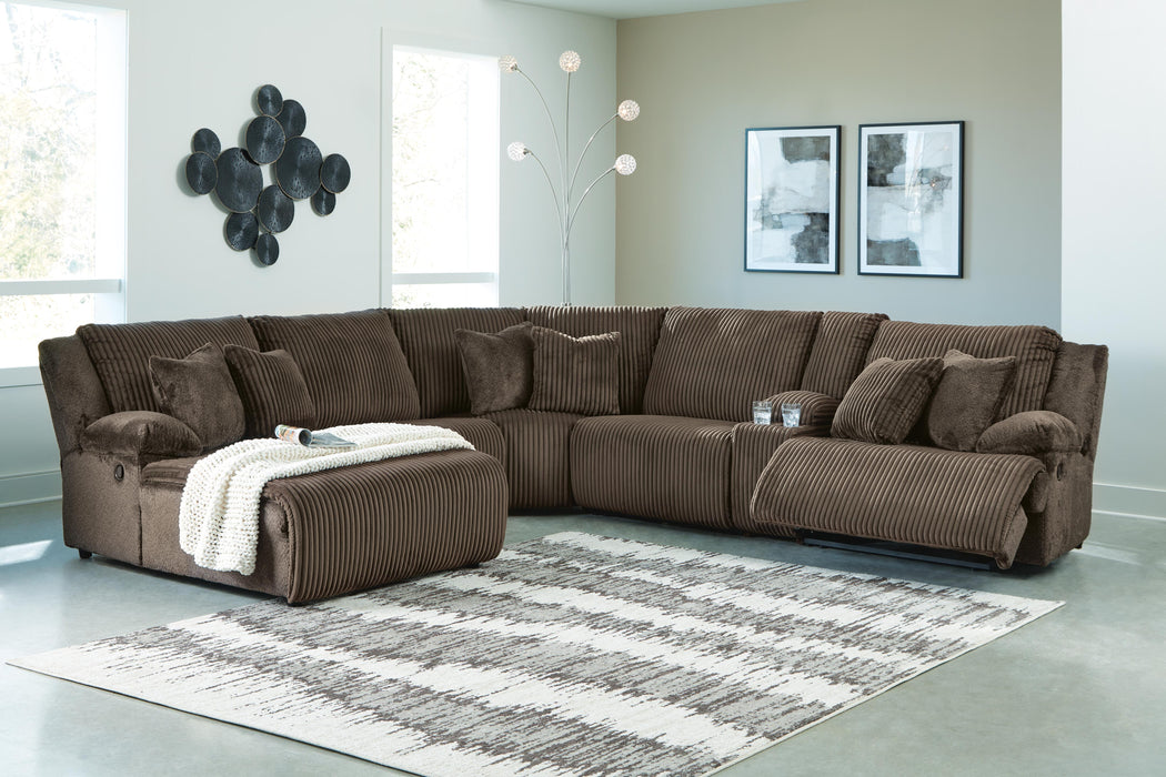 Top Tier Reclining Sectional with Chaise - Clarks Hardware - Iowa