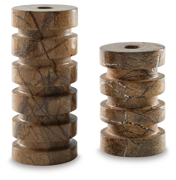 Emsleyfield Candle Holder Set (Set of 2) - Clarks Hardware - Iowa