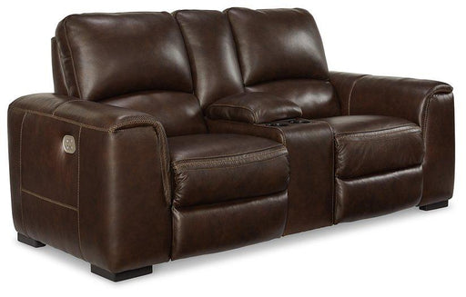 Alessandro Power Reclining Loveseat with Console - Clarks Hardware - Iowa