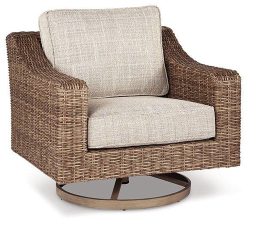 Beachcroft Outdoor Swivel Lounge with Cushion - Clarks Hardware - Iowa