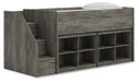 Frandern Loft Bed with Bookcase Storage - Clarks Hardware - Iowa