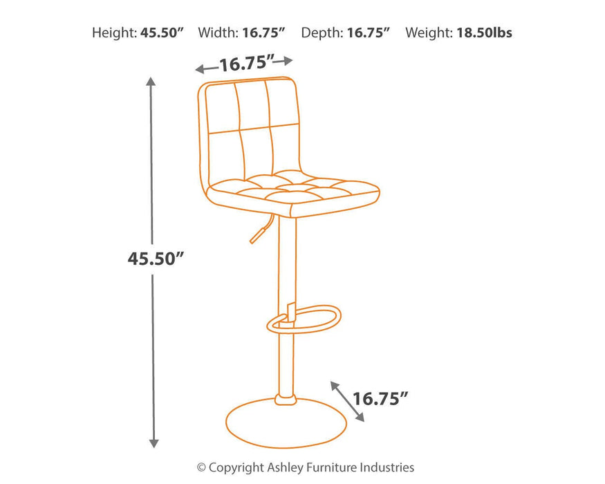 Bellatier Adjustable Height Bar Stool - Clarks Hardware - Iowa