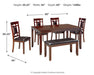 Bennox Dining Table and Chairs with Bench (Set of 6) - Clarks Hardware - Iowa