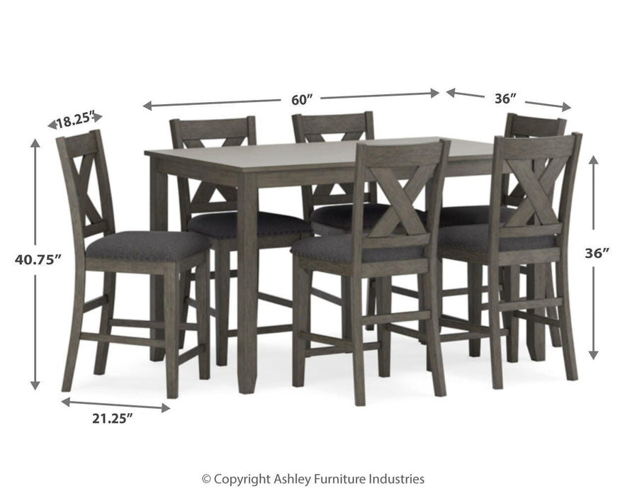 Caitbrook Counter Height Dining Table and Bar Stools (Set of 7) - Clarks Hardware - Iowa