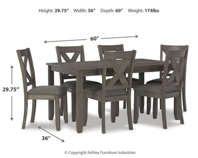 Caitbrook Dining Table and Chairs (Set of 7) - Clarks Hardware - Iowa