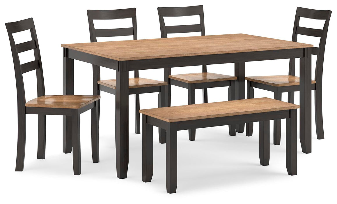 Gesthaven Dining Table with 4 Chairs and Bench (Set of 6) - Clarks Hardware - Iowa
