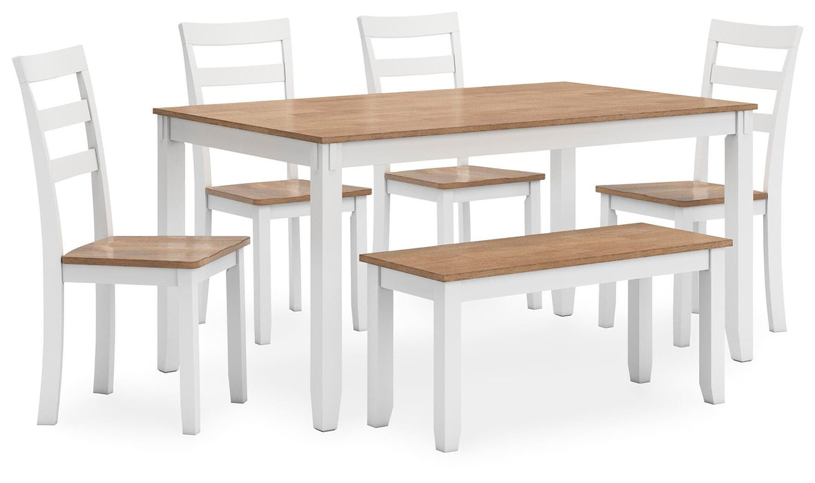 Gesthaven Dining Table with 4 Chairs and Bench (Set of 6) - Clarks Hardware - Iowa