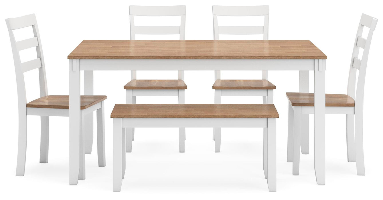 Gesthaven Dining Table with 4 Chairs and Bench (Set of 6) - Clarks Hardware - Iowa