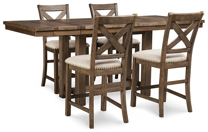 Moriville 5-Piece Counter Height Dining Package