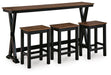 Wildenauer Counter Height Dining Table and 3 Barstools Set - Clarks Hardware - Iowa