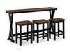 Wildenauer Counter Height Dining Table and 3 Barstools Set - Clarks Hardware - Iowa