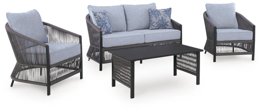 Bodega Island Outdoor Love/Chairs/Table Set (Set of 4) - Clarks Hardware - Iowa