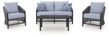 Bodega Island Outdoor Love/Chairs/Table Set (Set of 4) - Clarks Hardware - Iowa