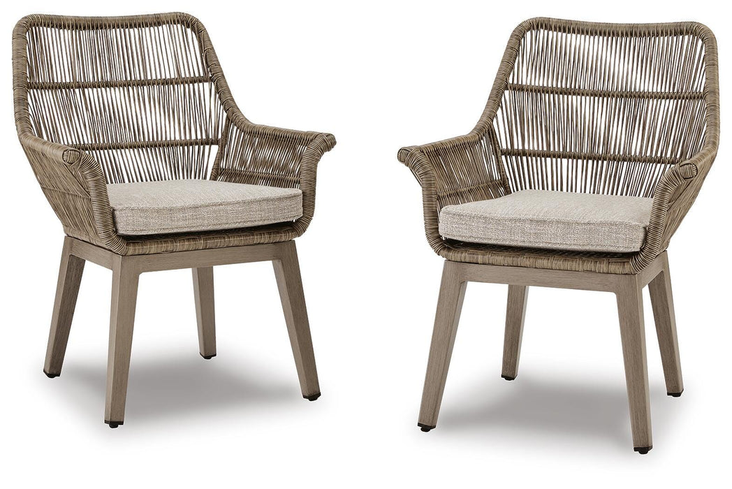 Beach Front Arm Chair with Cushion (Set of 2) - Clarks Hardware - Iowa