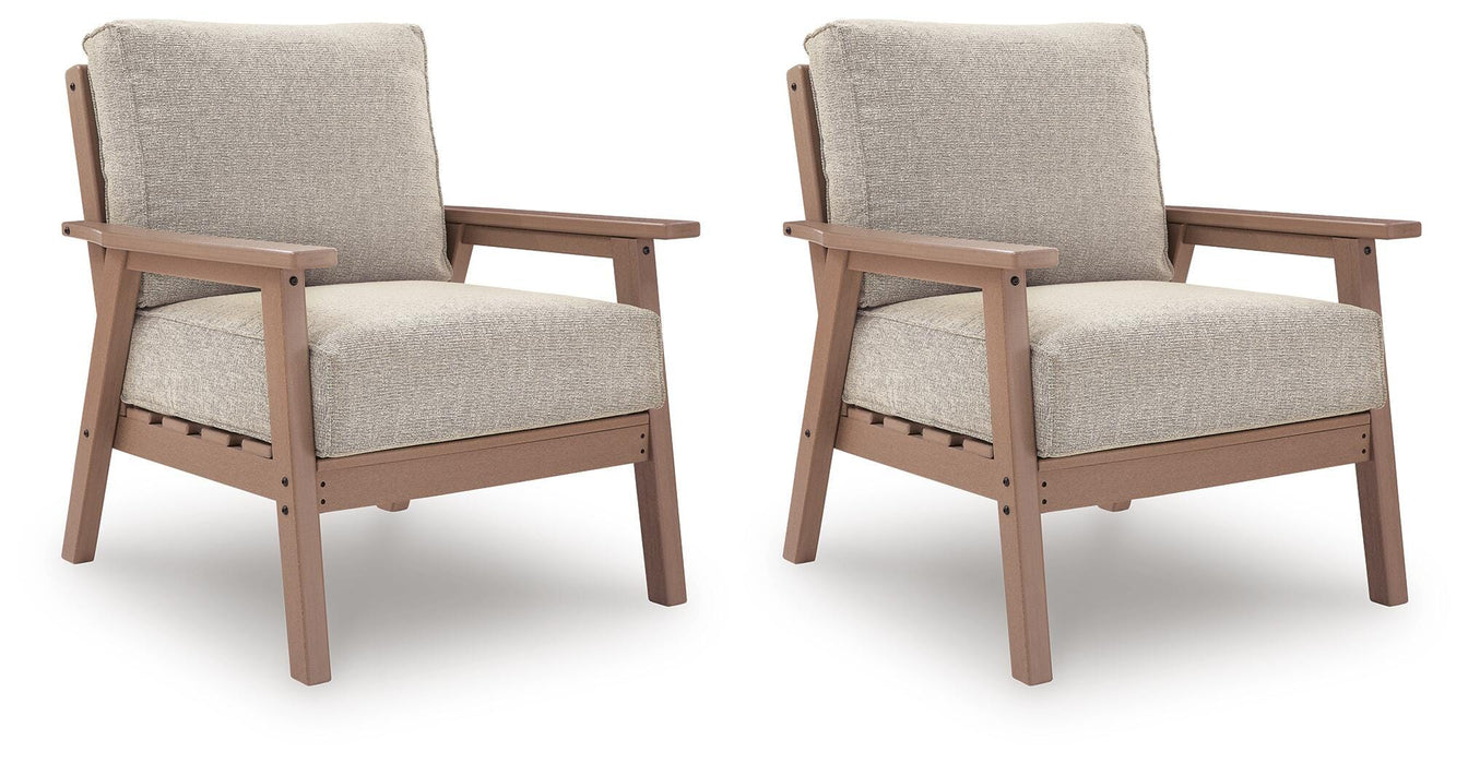 Cliffs Beach Outdoor Lounge Chair with Cushion (Set of 2) - Clarks Hardware - Iowa