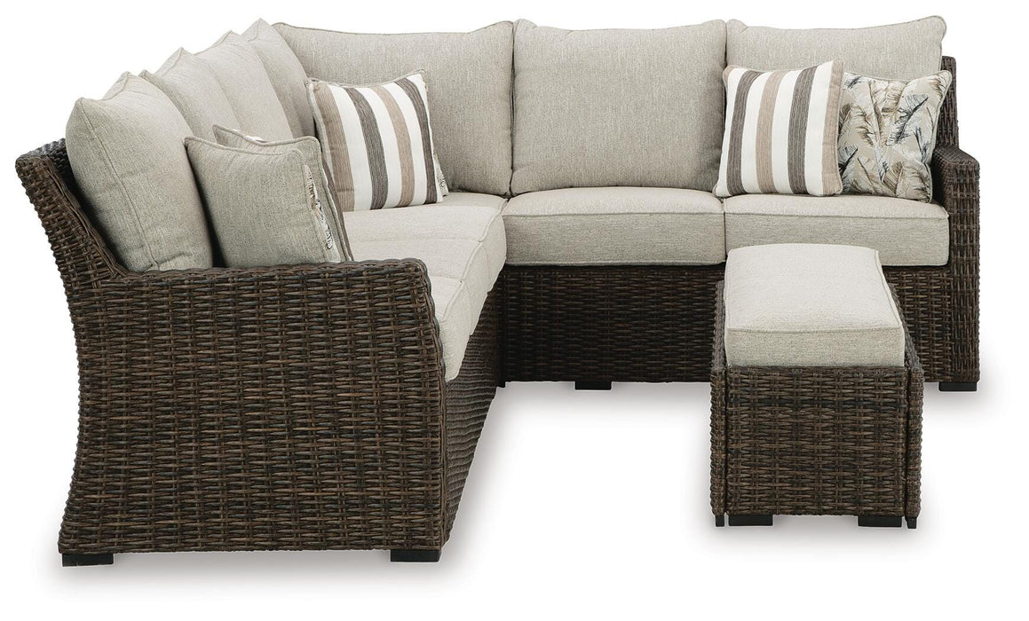 Brook Ranch Outdoor Sofa Sectional/Bench with Cushion (Set of 3) - Clarks Hardware - Iowa