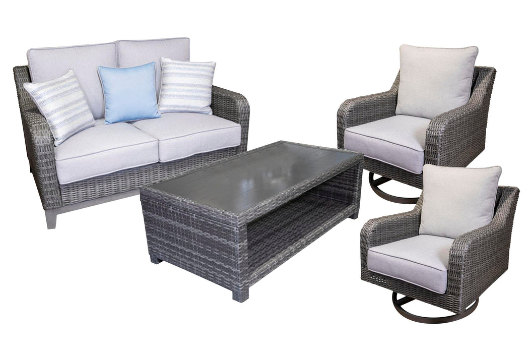 Elite Park Outdoor Loveseat, Lounge Chairs and Cocktail Table - Clarks Hardware - Iowa