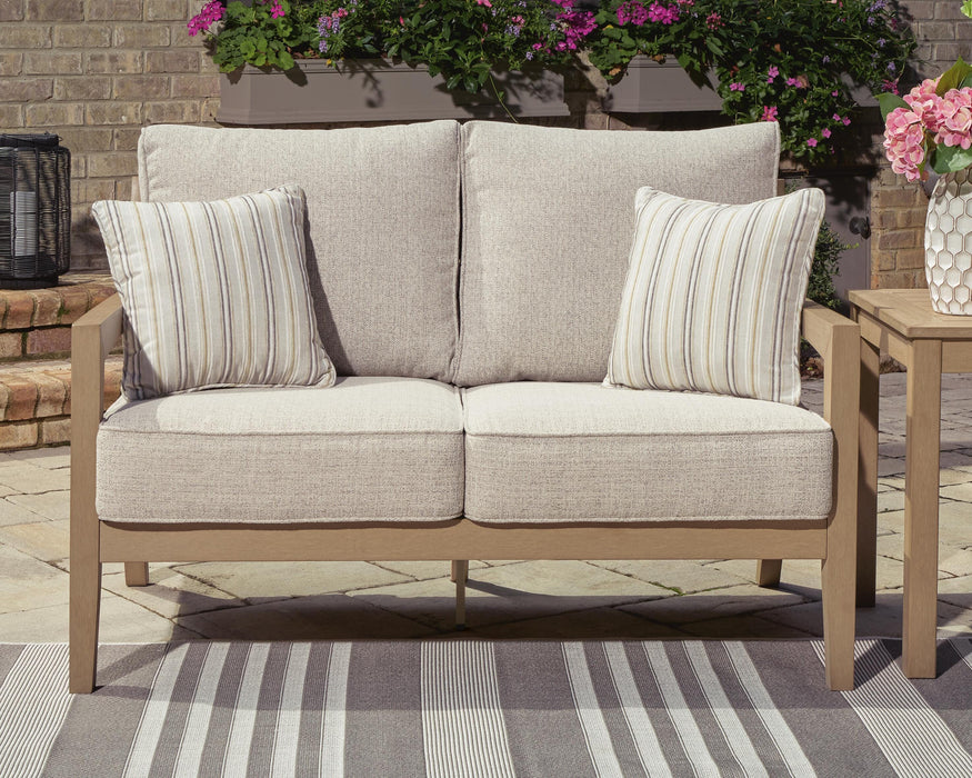 Hallow Creek Outdoor Loveseat with Cushion - Clarks Hardware - Iowa