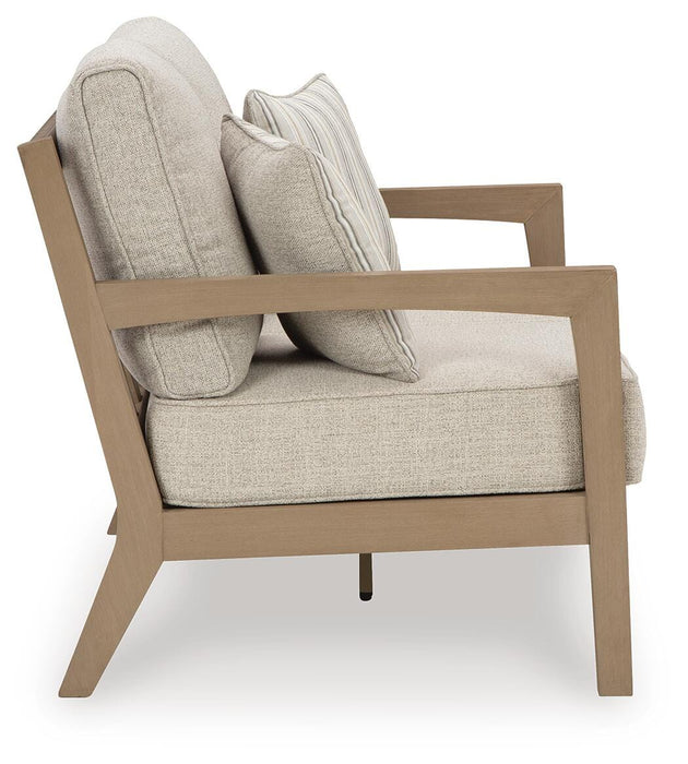 Hallow Creek Outdoor Loveseat with Cushion - Clarks Hardware - Iowa