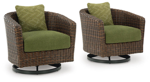Horizon Hall Outdoor Swivel Lounge Chair with Cushion - Clarks Hardware - Iowa